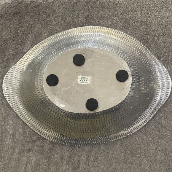 IHI Pewter Bunny Rabbit Nut/Trinket/Easter Candy Bowl/Dish Made in India - Picture 6 of 8